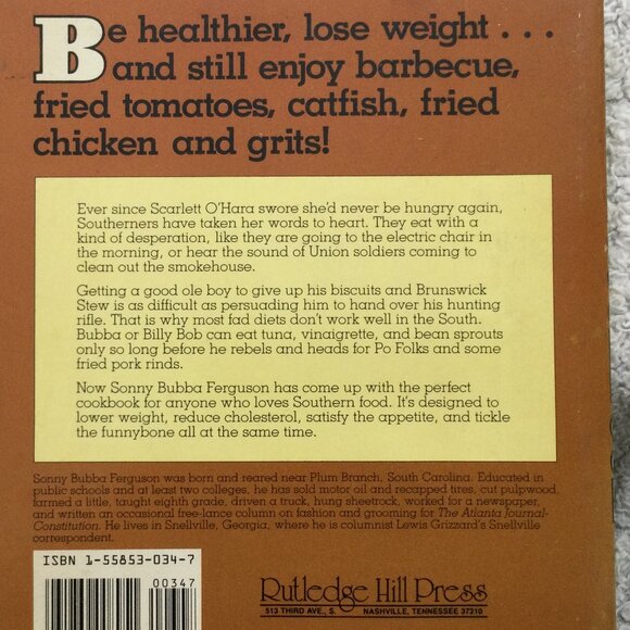 Southern Semi -LowCalorie Cookbook SIGNED Great Recipes: Fun Book/Men Don't Diet - Picture 2 of 13